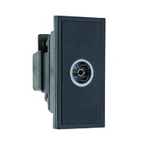 TV Coax Female (Shielded Non-Isolated) Module (Black) - 3602002