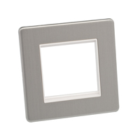 1 Gang Chrome (White) Decorative (Screw less) Plate - 3888305