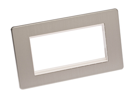 2 Gang Chrome (White) Decorative (Screw less) Plate - 3888306