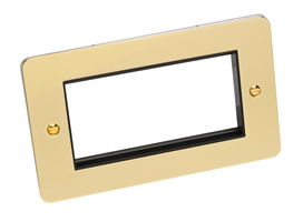 2 Gang Polished Brass Decorative Plate - 3888516