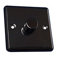 Dimmer Switch - 1 Gang 2 Way - Black Nickel - Round Angled Plate - 3889227