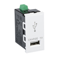 Single 1A 5V USB Charger (White) - 3896001
